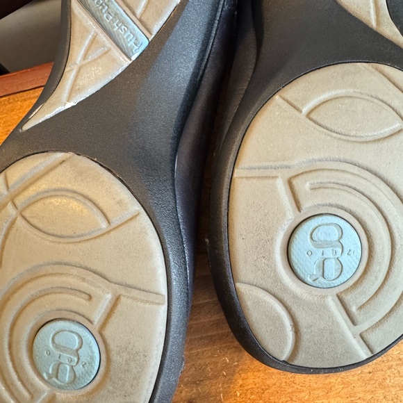 Hush Puppies Dark NavyLeather Slip-On Flats. Size 11W Comfort Shoe. - Picture 9 of 12